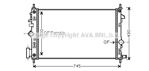 AVA QUALITY COOLING Радиатор, охлаждение двигателя OLA2473